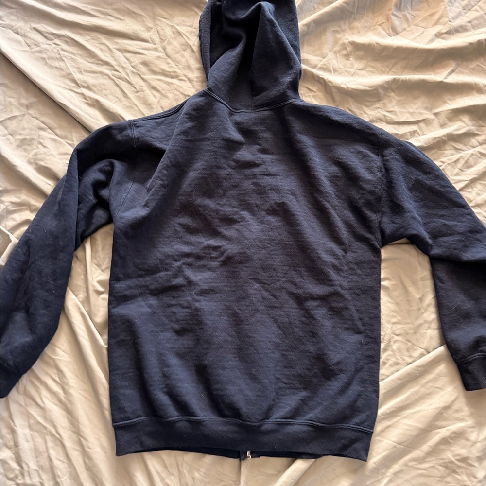 Gildan Men's Dark Blue Zip-Up Sweater